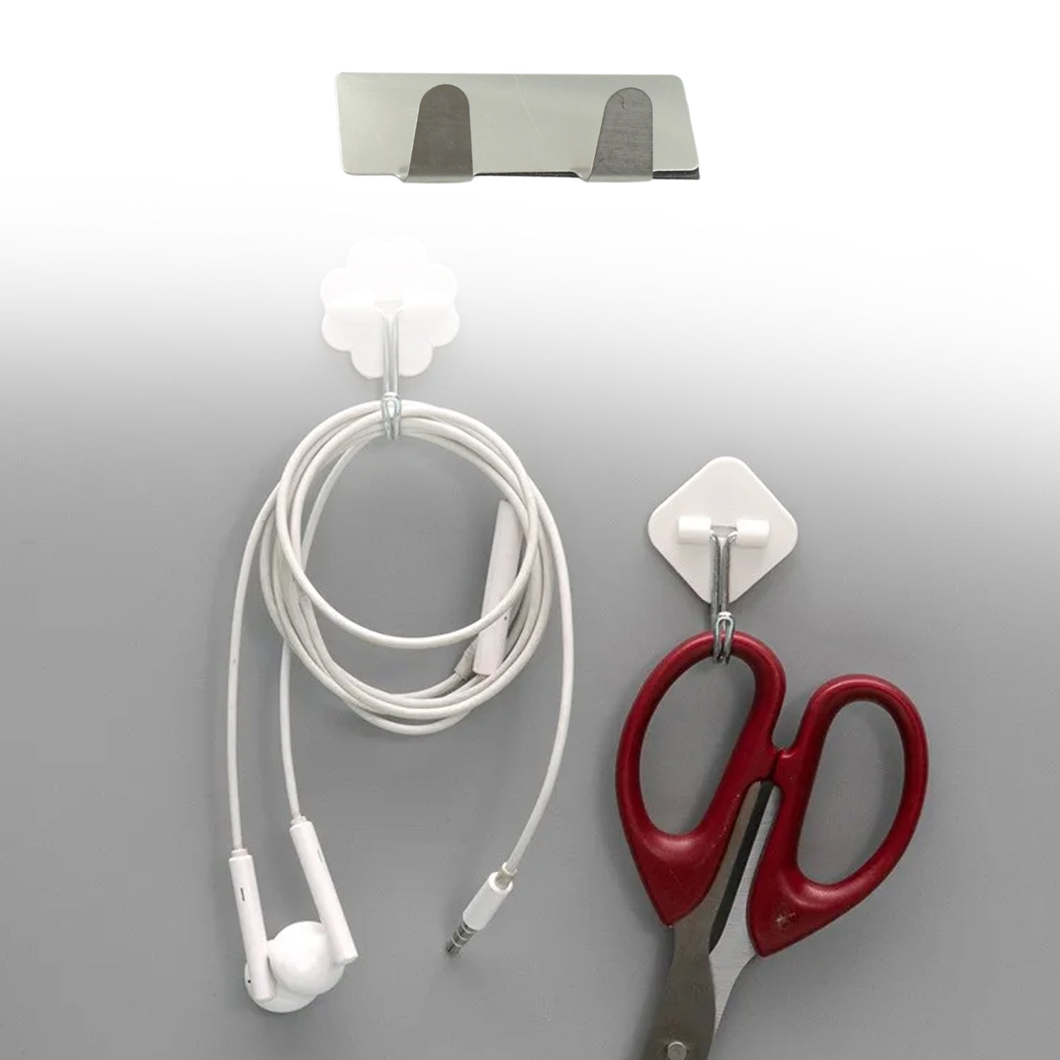 9414 Multipurpose  Stainless Steel Self Adhesive Wall Hanging Hooks Sticker Hooksuitable For Wall Paper Calender Bathroom Tiles Kitchen Key Hange And Etc Double Hook (6 Pc Set) 9414 Multipurpose  Stainless Steel Self Adhesive Wall Hanging Hooks Sticker Hooksuitable For Wall Paper Calender Bathroom Tiles Kitchen Key Hange And Etc Double Hook (6 Pc Set)